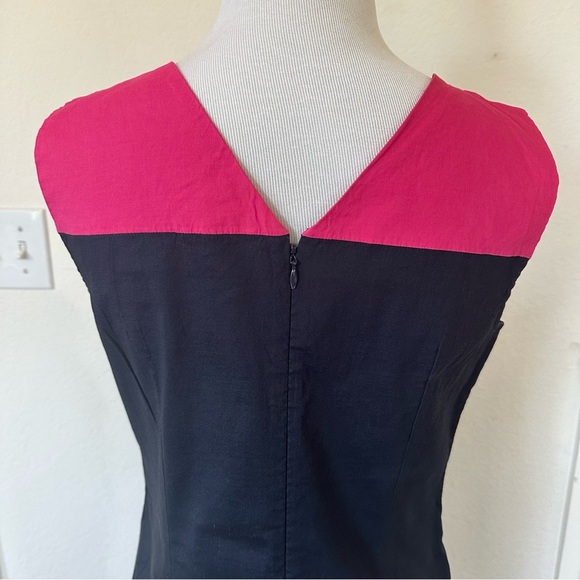 DKNY  Sheath Color block Sleeveless Dress Pink, Blue, and Black Size 6 - Picture 6 of 12